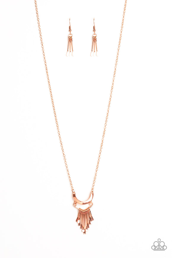 Paparazzi Accessories Trendsetting Trinket Copper Necklace 