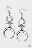 Paparazzi Accessories Majestically Moon Child Silver Earring