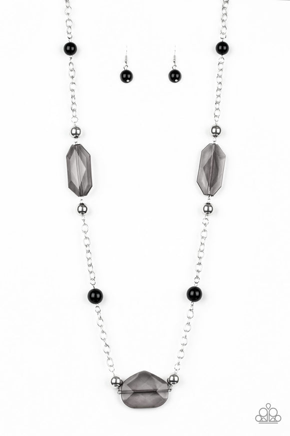 Paparazzi Accessories Crystal Charm - Black Necklace 