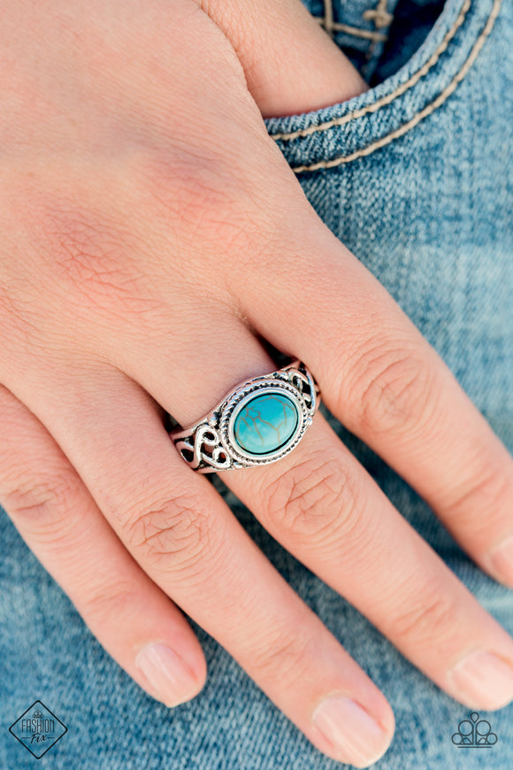 Paparazzi Accessories Set In Stone Blue Ring 