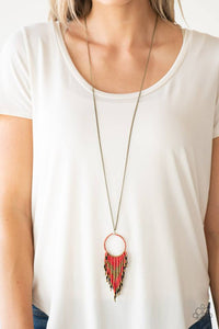 Paparazzi Accessories Badlands Beauty Red Necklace