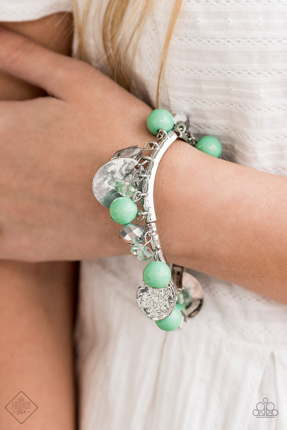 Paparazzi Accessories Charming Treasure Green Bracelet