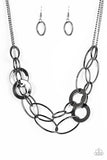 Paparazzi Accessories Metallic Maverick Black Necklace