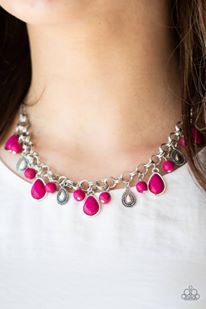 Paparazzi Accessories Welcome to Bedrock Pink Necklace 