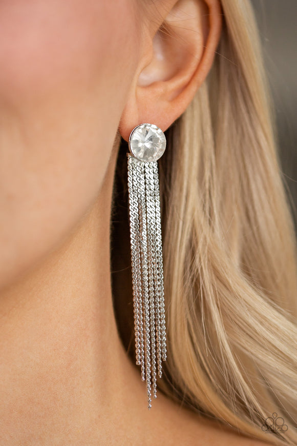 Paparazzi Accessories Level Up White Post Earring 