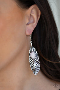 Paparazzi Accessories Quill Thrill Silver Earring 