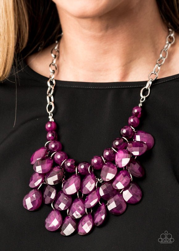 Paparazzi Accessories Sorry To Burst Your Bubble Purple Necklace 