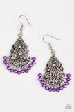 Paparazzi Accessories Baroque The Bank Purple Earrings