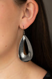 Paparazzi Accessories Hand It OVAL! - Black Earring