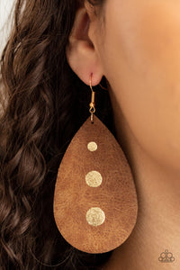 Paparazzi Accessories Rustic Torrent - Gold Earring