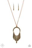 Paparazzi Accessories You Wouldn't Flare Brass Necklace