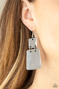 Paparazzi Accessories Tagging Along - Silver Earring