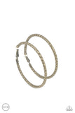 Paparazzi Accessories Subtly Sassy - Brass CLIP ON HOOP