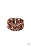 Paparazzi Accessories A Pearly Affair - Brown Bracelet
