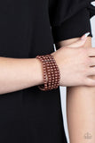 Paparazzi Accessories A Pearly Affair - Brown Bracelet 