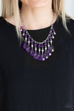 Paparazzi Accessories Beauty School Drop Out Purple Necklace 