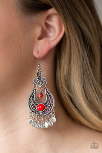Paparazzi Accessories Fiesta Flair Red Earring 