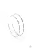 Paparazzi Accessories Totally Throttled Silver Hoop Earring
