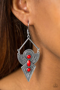 Paparazzi Accessories Desert Dynasty Red Earring