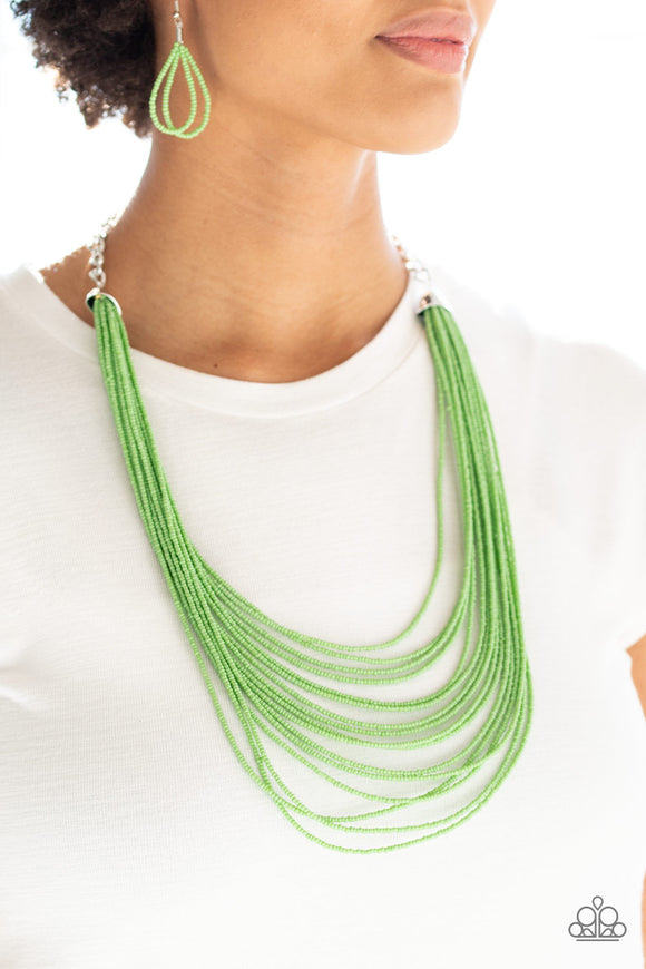 Paparazzi Accessories Peacefully Pacific Green Necklace 