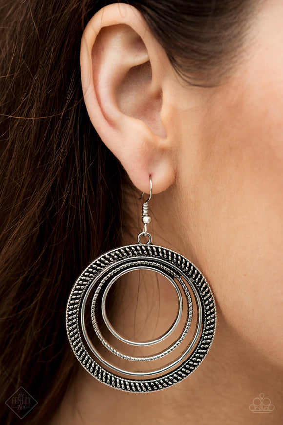 Paparazzi Accessories Totally Textured Silver Earring