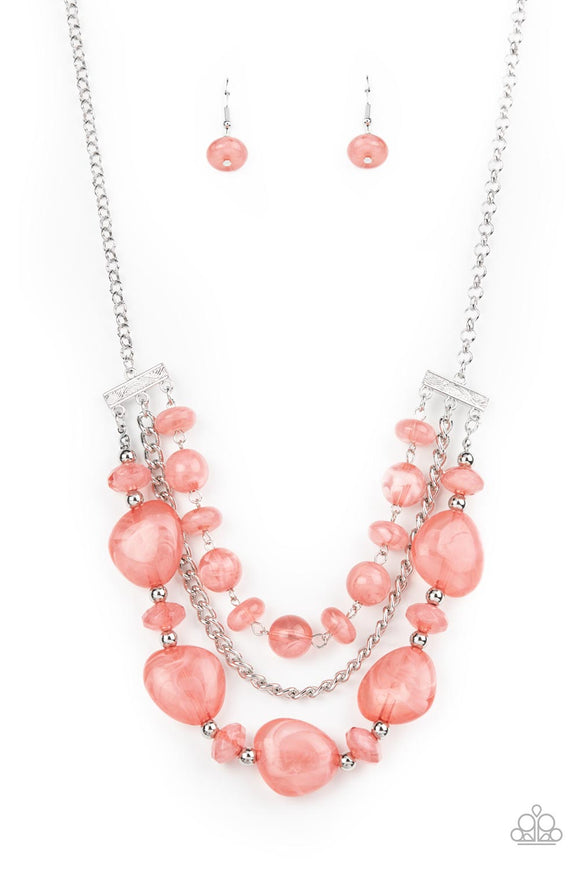Paparazzi Accessories Oceanside Service - Pink Necklace