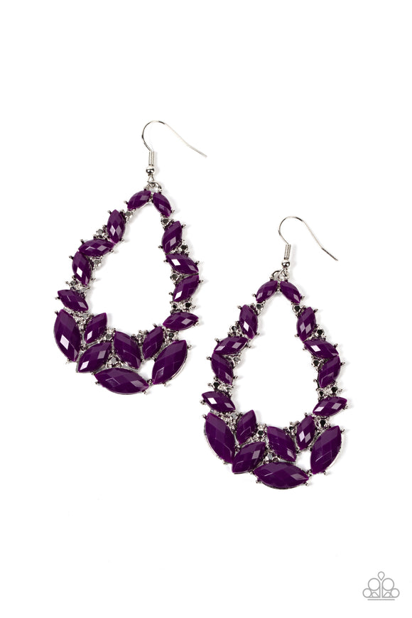 Paparazzi Accessories Tenacious Treasure - Purple Earring 
