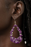 Paparazzi Accessories Tenacious Treasure - Purple Earring
