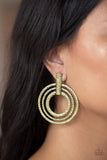 Paparazzi Accessories Ever Elliptical Brass Post Earring 