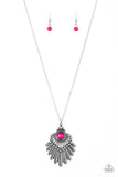 Paparazzi Accessories Inde-PENDANT Idol Pink Necklace