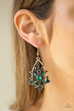 Paparazzi Accessories Gatsby Glimmer Green Earring