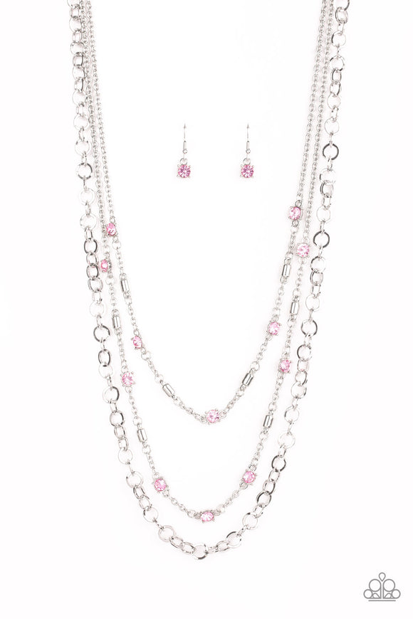 Paparazzi Accessories Metro Mixer Pink Necklace 