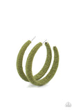 Paparazzi Accessories Twine and Dine Green Hoop Earring 