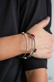 Paparazzi Accessories City Slicker Sleek Red Braclet