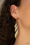 Paparazzi Accessories On Fire Brass Earring 