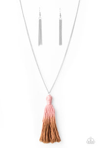 Paparazzi Accessories Totally Tasseled Pink Necklace