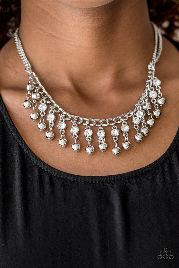 Paparazzi Accessories - Pageant Queen  White Necklace