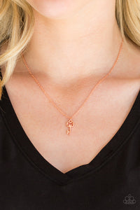 Paparazzi Accessories Very Low Key Copper Necklace 