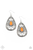 Paparazzi Accessories Floral Frill Orange Earring 