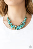 Paparazzi Accessories Full Out Fringe Blue Necklace 