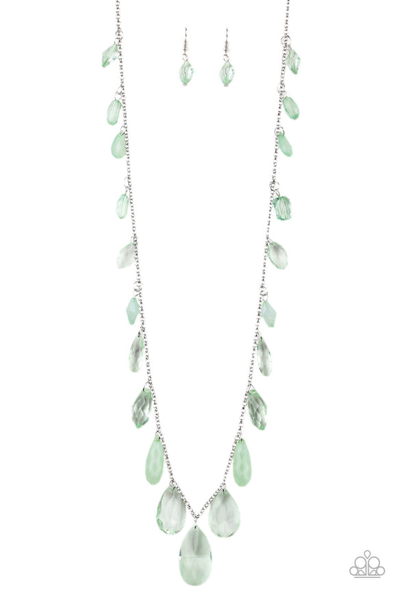 Paparazzi Accessories Glow And Steady Wins The Race Green Necklace 