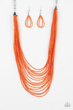 Paparazzi Accessories Peacefully Pacific Orange Necklace 