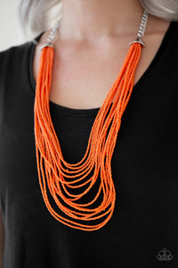 Paparazzi Accessories Peacefully Pacific Orange Necklace 