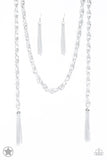 Paparazzi Accessories -SCARfed for Attention- Silver Necklace