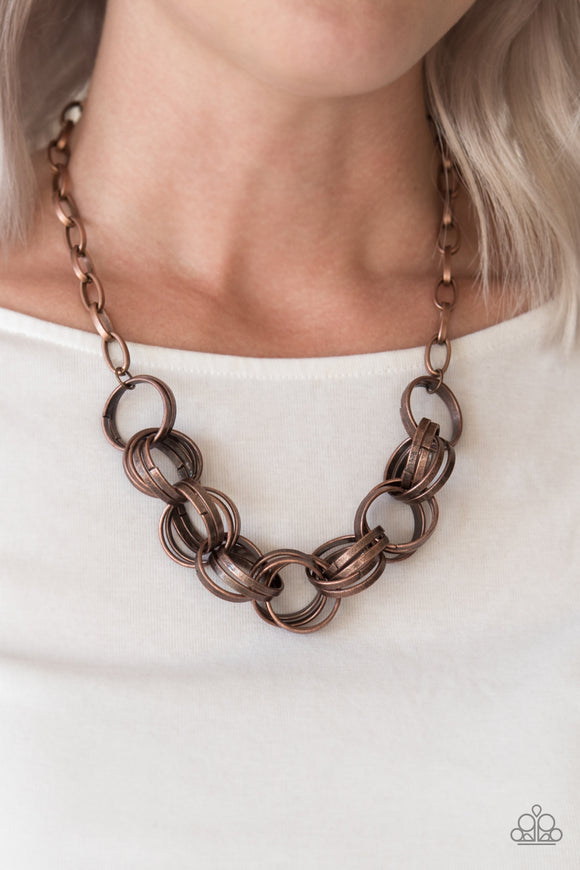 Paparazzi Accessories Statement Made Copper Necklace 