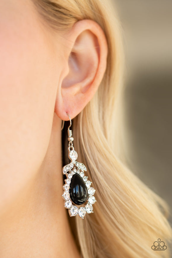 Paparazzi Accessories Award Winning Shimmer Black Earring 