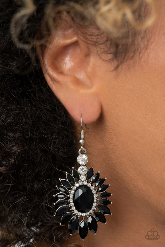 Paparazzi Accessories Big Time Twinkle Black Earring 