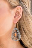 Paparazzi Accessories Floral Frill Orange Earring 