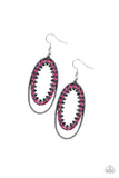 Paparazzi Accessories Marry Into Money Pink Earrings 