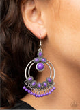 Paparazzi Accessories Palm Breeze Purple Earrings